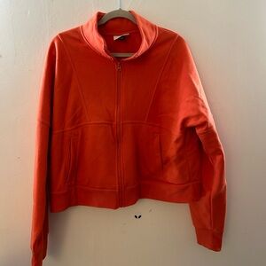 Orange zipper jacket
